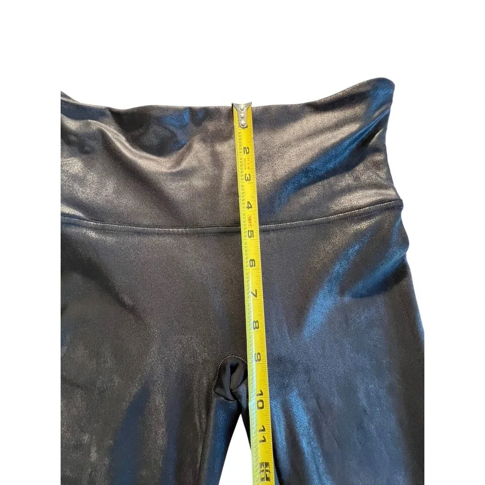 Spanx Women Black Skinny Leggings‎ Medium 21555 Shiny